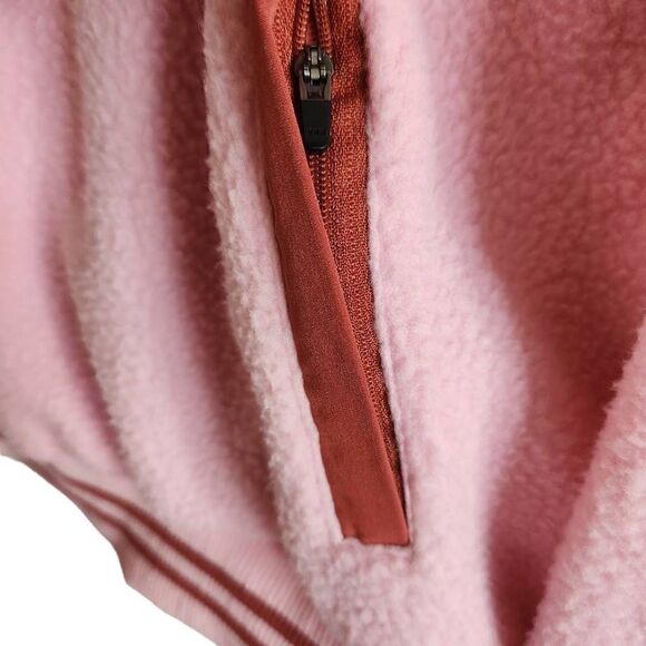 Zelos Fleece Sweatshirt Jacket Womens Large Pink Pullover 1/4 Zip - Picture 3 of 5
